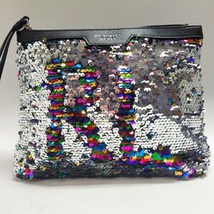 New Victoria's Secret Reversible Sequins Clutch Bag